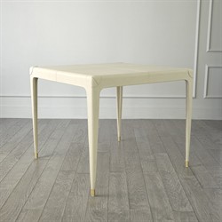 Truett Modern Classic Cream Leather Wrapped Game Table|