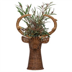 Juliska Devon Willow Traditional Brown Rattan Stag Vase - 22&quot;|