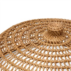 Jacen Coastal Beach Honey Woven Rattan Food Cover - Set of 2|