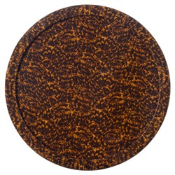 Maximilian Updated Traditional Brown Faux Tortoise Round Tray|