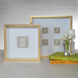 Renee Modern Classic White Crystal 4 Piece Wall Art|