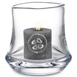 Simon Pearce Madison Modern Classic Glass Hurricane Candleholder|