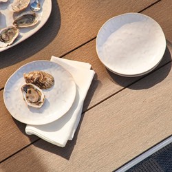 Simon Pearce Burlington Coastal Beach Cloud Stoneware Appetizer Plate - Set of 4|
