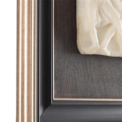 John Richard Hellenistic Relief White Soldier Black Frame Mixed Media I - 16x17|