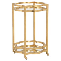 Chase Modern Classic Gold Metal Bar Cart|