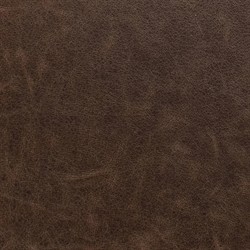 Leopold Rustic Lodge Dark Brown Leather Round Cocktail Ottoman|