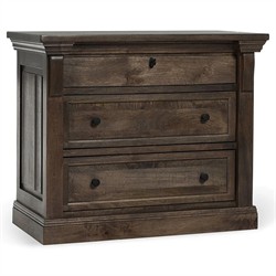 Melany French Country Brown Mango Wood Nightstand|