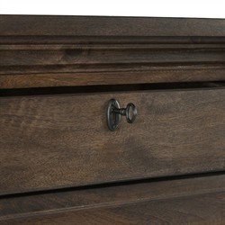 Melany French Country Brown Mango Wood Tall Chest|