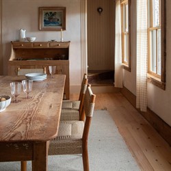 Almira Coastal Beach Natural Teak Woven Outdoor Dining Chair|