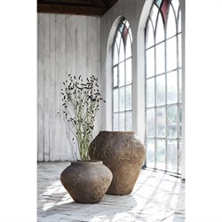 Calista French Country Sand Terracotta Decorative Jar - Small|