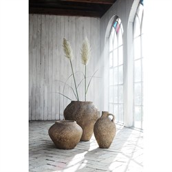Calista French Country Sand Terracotta Decorative Jar - Small|