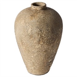 Elara French Country Beige Terracotta Decorative Jar|