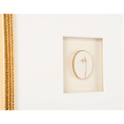 Tahlia Modern Classic White Botanical Gold Leaf Frame Mixed Media IV - 18x14|