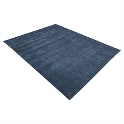 Zuriel Modern Classic Navy Blue Wool Solid Rug - 5'x8'|