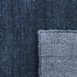 Zuriel Modern Classic Navy Blue Wool Solid Rug - 5'x8'|