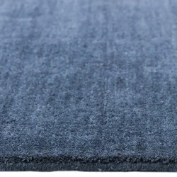 Zuriel Modern Classic Navy Blue Wool Solid Rug - 5'x8'|