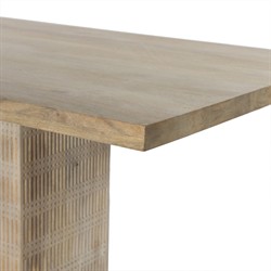 Madison Modern Classic Light Wash Mango Wood Rectangular Dining Table - 84"|