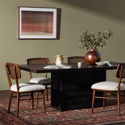 Madison Modern Classic Brown Mango Wood Rectangular Dining Table - 84"|