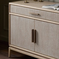 Rosal Modern Classic Natural Oak Woven Rush Sideboard|
