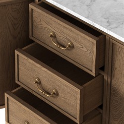 Elliston Satin Worn Oak Double Vanity|