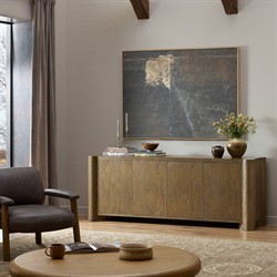 Soho Rustic Lodge Aged Natural Oak Sideboard|