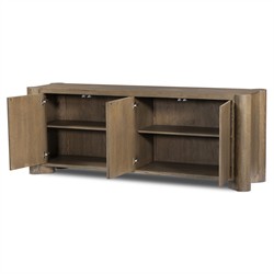Soho Rustic Lodge Aged Natural Oak Sideboard|