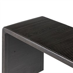 Lana Rustic Lodge Smoked Black Oak Rectangular Console Table|