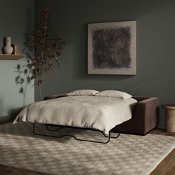 Stanley Rustic Lodge Surrey Cocoa Velvet Sleeper Sofa - 89"|