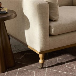 Harlin Updated Traditional Alcala Wheat Performance Chair and a Half|