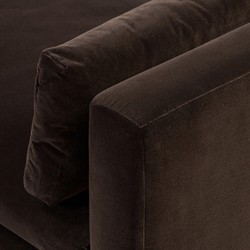 Harlin Updated Traditional Surrey Cocoa Velvet Sofa - 96"|