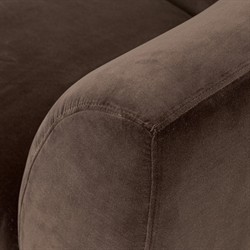 Sabina Modern  Surrey Cocoa Brown Velvet Sofa - 87"|