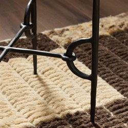 Ceasar French Country Hammered Gunmetal Square End Table - 13"|