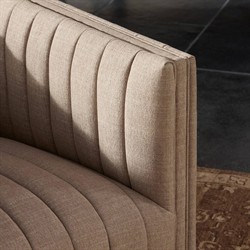 Leo Mid Century Modern Crypton Nomad Taupe Tufted Swivel Chair|