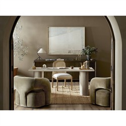 Mazie Modern Classic Monte Olive Velvet Swivel Chair|