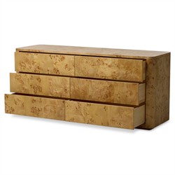 Mullins Modern Classic Natural Burl Double Dresser|