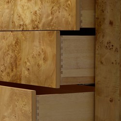 Mullins Modern Classic Natural Burl Double Dresser|