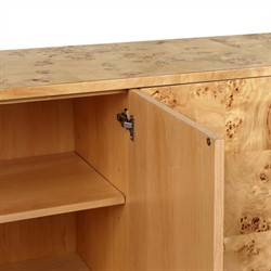 Mullins Modern Classic Natural Burl Media Console - 78"|