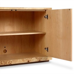 Mullins Modern Classic Natural Burl Media Console - 78"|