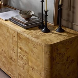 Mullins Modern Classic Natural Burl Media Console - 78"|