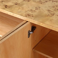 Mullins Modern Classic Natural Burl Media Console - 78"|