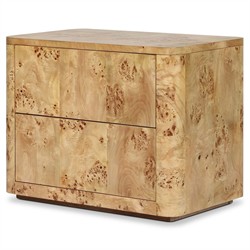 Mullins Modern Classic Natural Burl Nightstand|