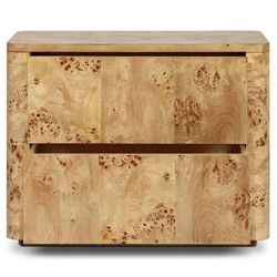 Mullins Modern Classic Natural Burl Nightstand|