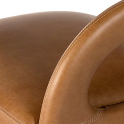 Alexander Modern Classic Sonoma Butterscotch Leather Swivel Barrel Chair|