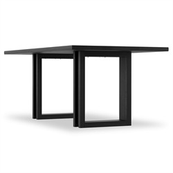 Emilie Modern Classic Black Wash Mango Wood Rectangular Dining Table - 72"|