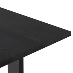 Emilie Modern Classic Black Wash Mango Wood Rectangular Dining Table - 72"|