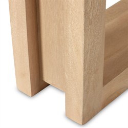 Emilie Coastal Beach Natural Mango Wood Rectangular Dining Table - 72"|