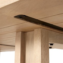 Emilie Coastal Beach Natural Mango Wood Rectangular Dining Table - 72"|