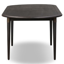 Hayden Modern Classic Black Mango Wood Oval Extendable Dining Table - 84-104"|