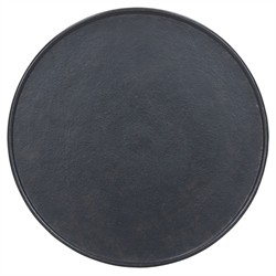 Lupe Industrial Loft Black Antique Aluminum Round Side Table|