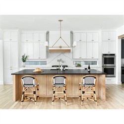 Isaiah Updated Traditional White Steel Shade 2 Light Linear Chandelier|